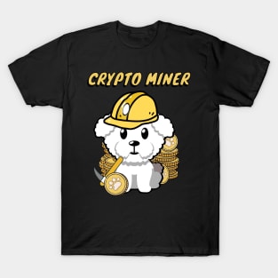 Cute furry dog is a crypto miner T-Shirt